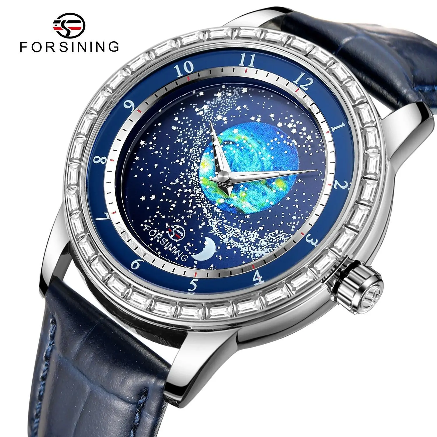 Forsining 8281 Newset Custom Logo Relojes Starry Sky Quality Luminous Automatic Mechanical Watch for Men with Elegant Design
