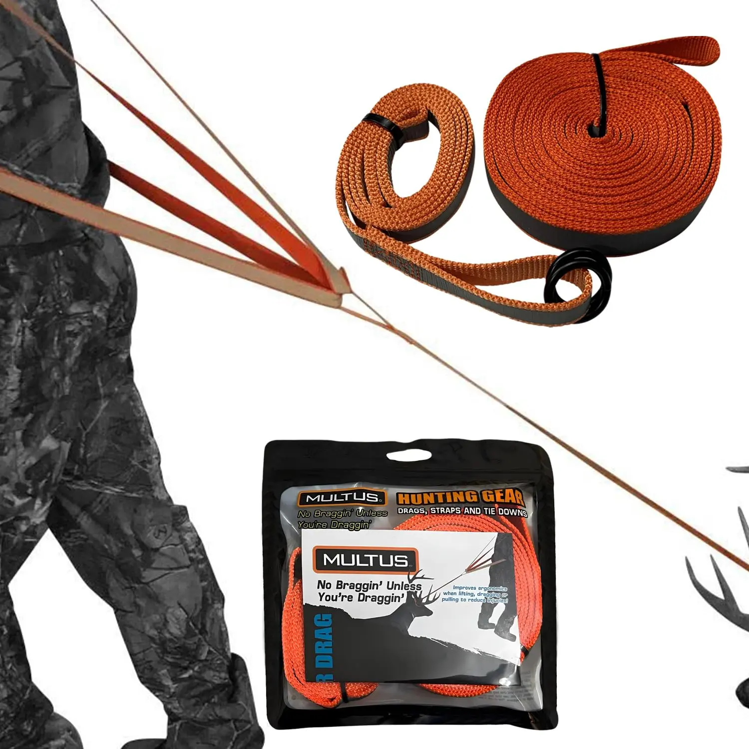 MULTUS Deer Drag Harness Quick and Easy to Use Hunting Gear for Deer Hunters