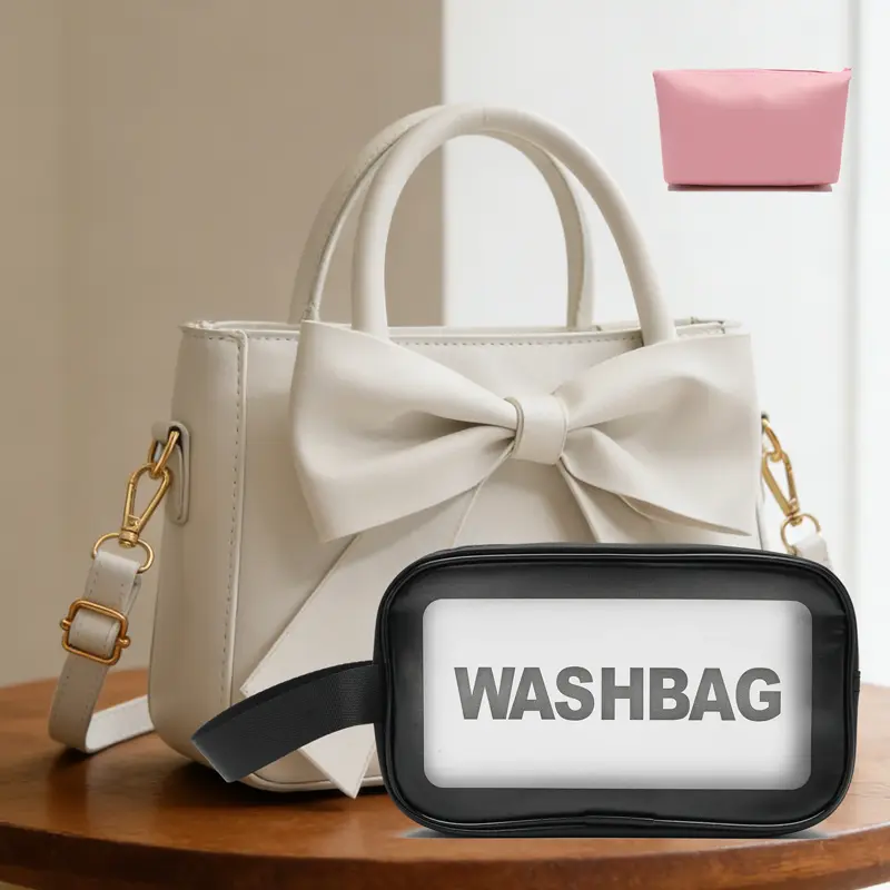 Cute Pink Big Bow Handbag for Women, Sweet Mini Top Handle Satchel Purse, Adjustable Strap Crossbody Shoulder Bag, Elegant Bag for Dating Wedding Daily Outing