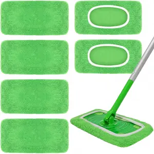 4psc/6pcs Reusable Microfiber Mop Pads Compatible with Sweeper Mop, Replacement Wet Mopping pad Refills & Washable Dry Sweeping Cloths for Surface/Hardwood Floor Cleaning Home Cleaning Bundle