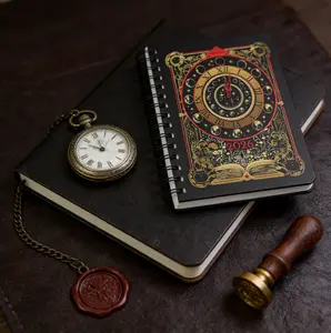 2026 Spiral Bound Planner, Astrology Moon Phase Clock Design, Weekly & Monthly Goal Planner, Witchy Aesthetic Journal, Lunar Calendar Notebook for Productivity, Self Care & Manifestation