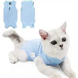 Cat Recovery Suit for Abdominal Wounds or Skin Diseases, Cat Onesie for Cats After Surgery Female Kitten Recovery Suit, Breathable E-Collar Alternative for Cats After Spay Anti Licking Wounds