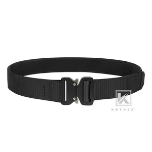 KRYDEX Quick Release 1.5" 38MM Wide Heavy Duty Metal Buckle Rigger Belt Military Airsoft BattleTactical Outdoor Adjustable Double Layers Waistband