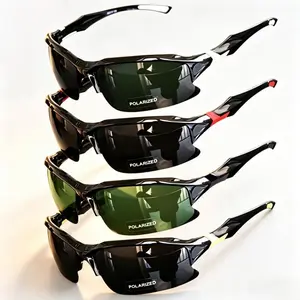 4-Pack Windproof Polarized Sports Sunglasses for Men's Accessories, UV400 Protection, Stylish Design for Golf, Running & Daily Use