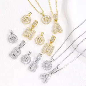 2 Pack Initial Necklaces Letter Pendant Necklaces 14K Gold Plated Alphabet Necklaces with Adjustable 17''-19'' Chain for Women Mother’s Day Gift,Graduation Gifts