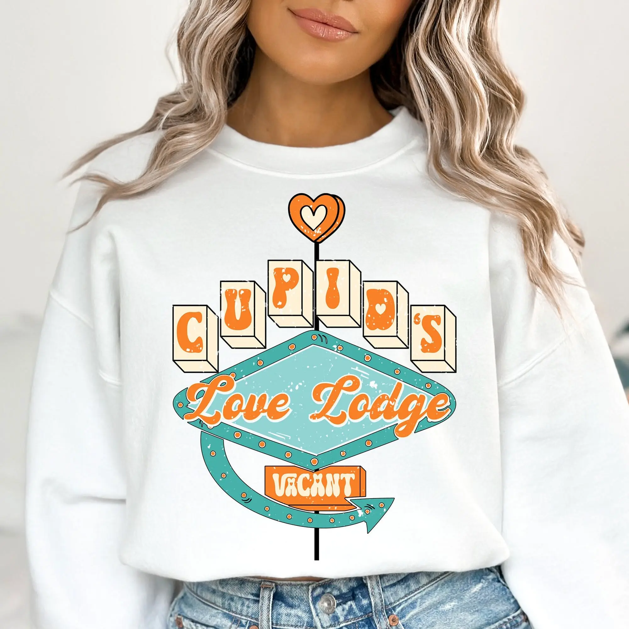 Cupid’s Love Lodge Sweatshirt, Valentines Sublimation Design, Cupid Sweatshirt, Valentines day Sweatshirt, Valentines Sweatshirt, Retro Valentine Sweatshirt, Gift for Her, Gift for Him