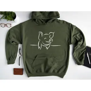 Cute Pig Hoodie, Pig Lover Gift, Farm Hooded SweatShirt, Funny Pig Hoodie, Pig Gifts, Pig Lover Hoodie, Animal SweatShirt, Farm trip Hoodie