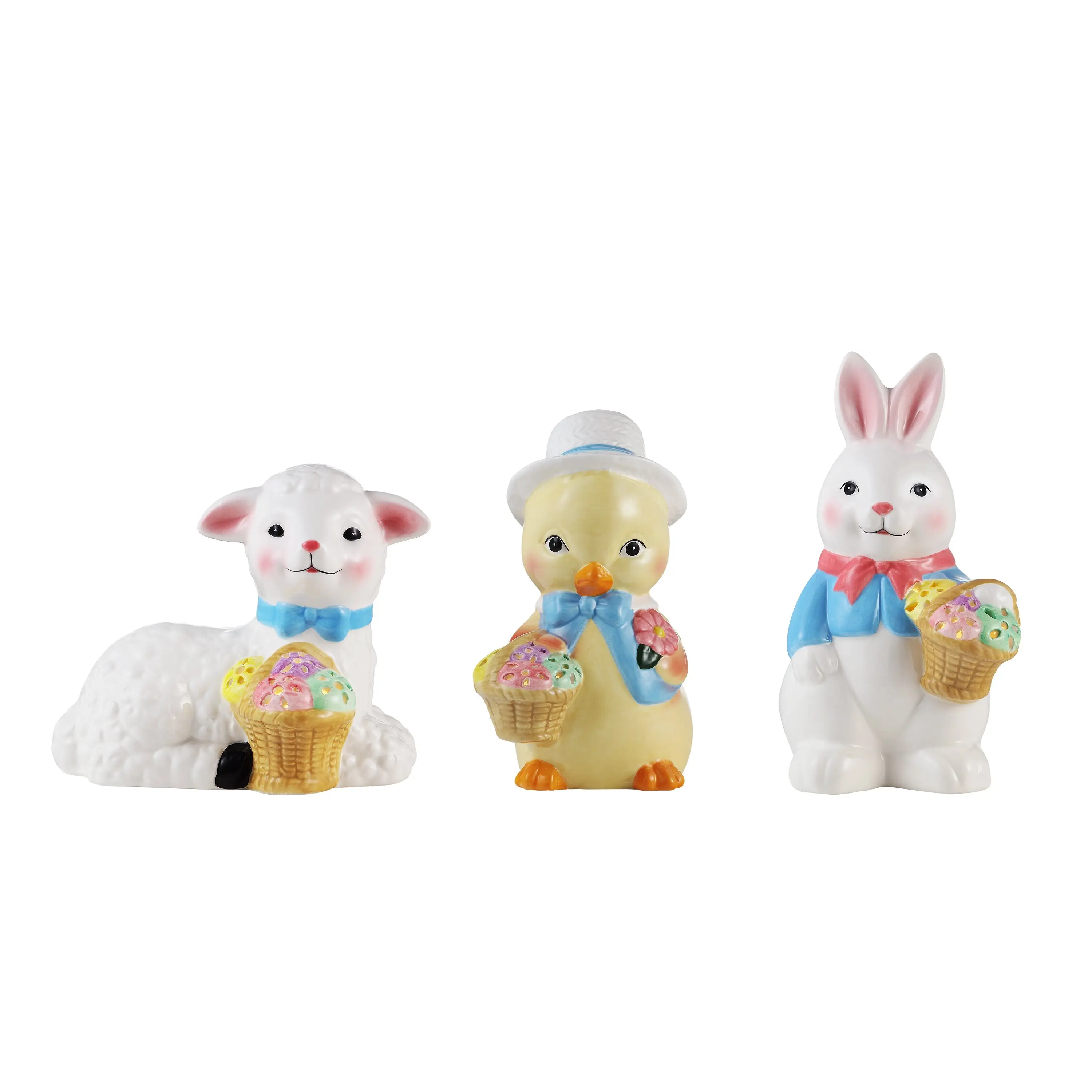 Mr. Cottontail Set of 3 Mini Ceramic Figurines Mr. Cottontail Set of 3 Mini Ceramic Figurines