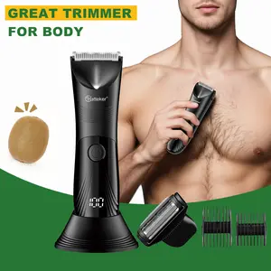Men's 2-In-1 Body Hair Trimmer, Rechargeable Body & Manscaping Trimmer for Men, Portable Grooming Kit for Legs Arms Chest,  Men's Hair Removal Tool