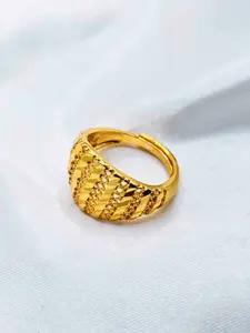 Classic Trendy Unisex Vintage Jewelry Brass Gold Plated New Men Women Couple Adjustable Finger Ring Elegant Fashion Rings Wholesale Wedding Gift Party Accessories