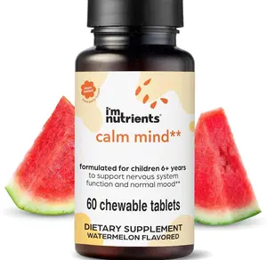 Saffron SupplementsI’m Nutrients Calm Mind | Saffron Supplements for Kids | Nervous System Support | Kids Magnesium | Vitamin B6 | Zinc | Naturally Flavored | No Artificial Ingredients | 60 Chewable Tablets