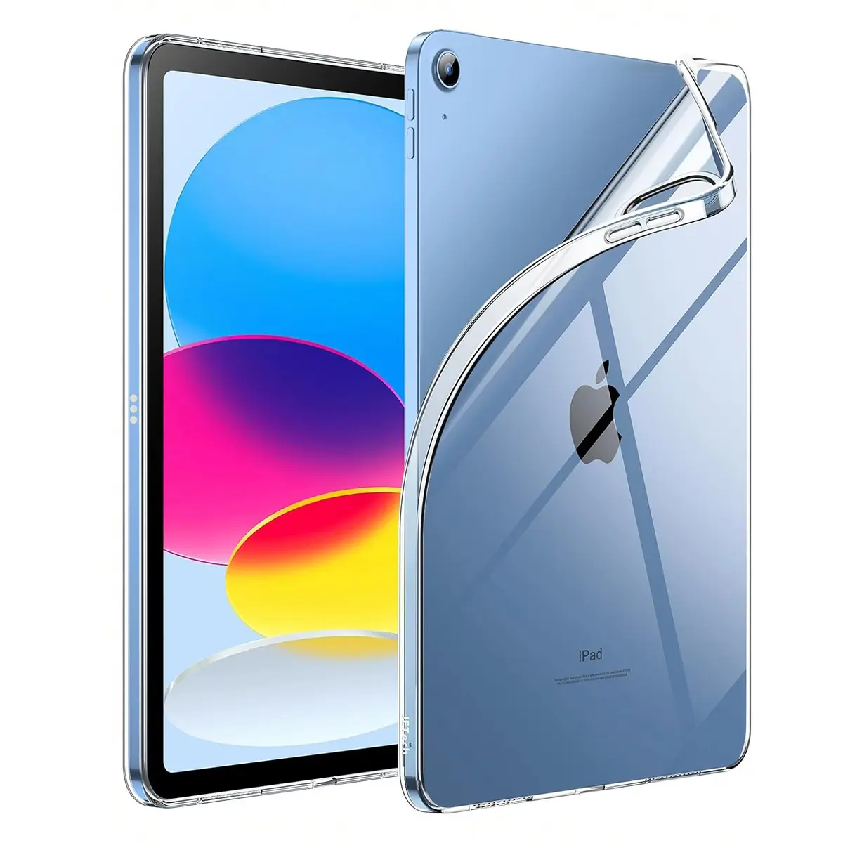 1PC iPad Protective Case Tablet Casing Transparent TPU Full Coverage Airbag Shockproof Clear Silicone Soft Cover For iPad Air 4/5/6/7, iPad 7/8/9/10, iPad 11 A16(2025) Father's Day 2026 Gift for Dad