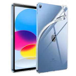 Transparent Tpu Case for iPad Air4/5/6/7, Full Edge Protection, Shockproof, High Clarity, Silicone Soft Shell, Compatible with Apple Pencil