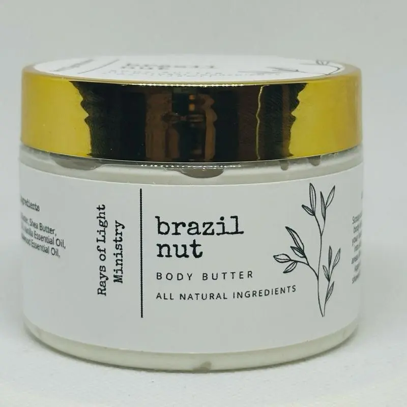 Brazil Nut Body Butter 1oz - All Natural Ingredients - Moisturizer