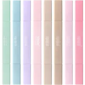 Highlighters,Pastel Colors  Highlighters 8 count,Chisel & Fine Tips Cute Highlighter for School Office Supplies