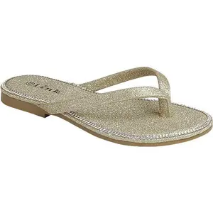 COLORFUL RHINESTONE JEWELED THONG SLIDE sandals flip flop FANNIE-100 Walking Shoes Footwear Women Casual