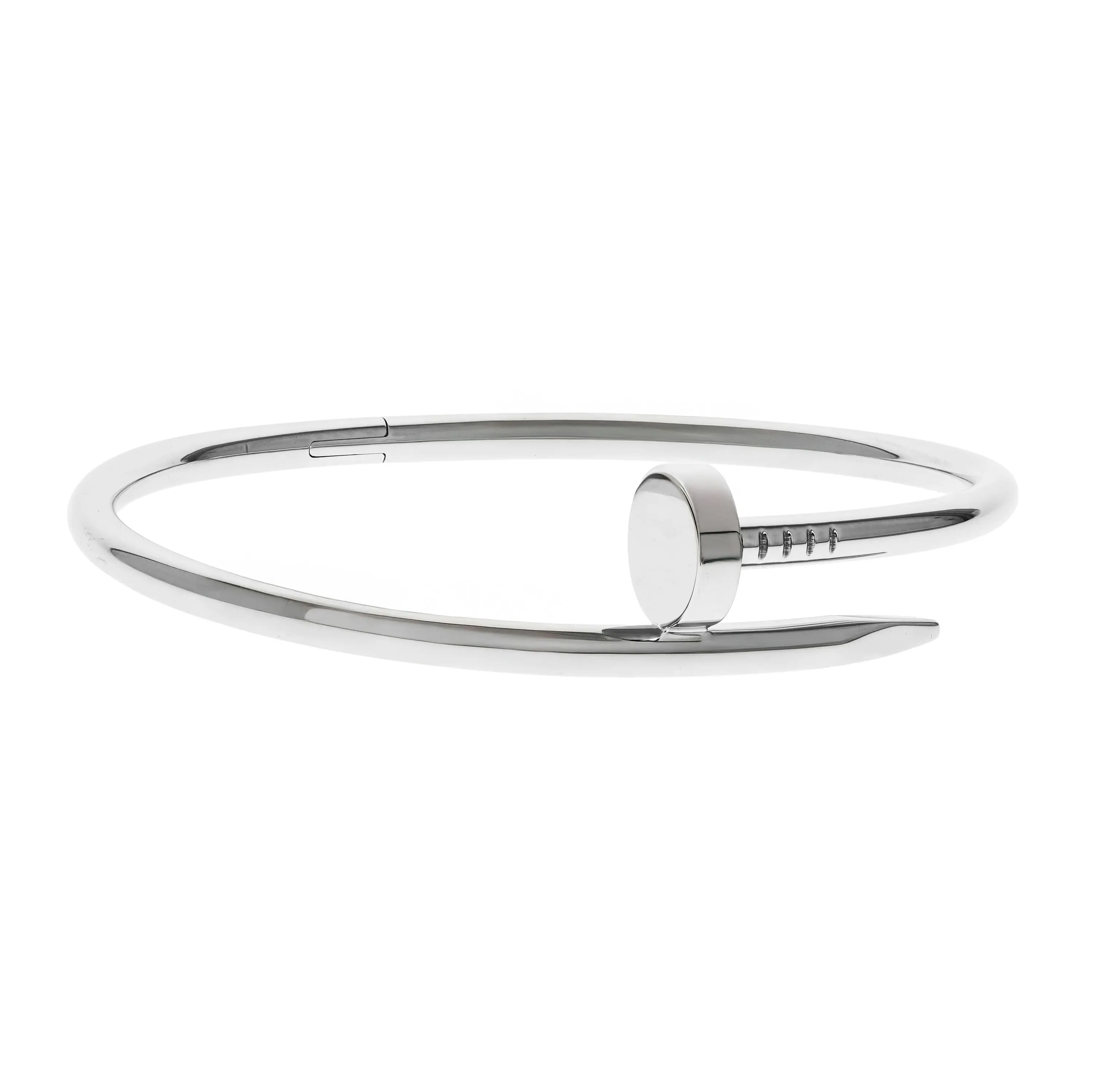 Pre-owned Cartier Juste Un Clou Bangle Bracelet Size 18