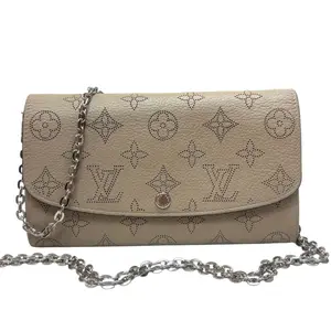 Pre-owned Louis Vuitton Leather Crossbody Bags Galet Mahina Iris Wallet with Chain