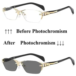 0 ~ +4.0 Photochromic Reading Glasses Unbounded Explosive Product Anti Blue Light Reading Glasses Neutral HD  Sturdy Glasses