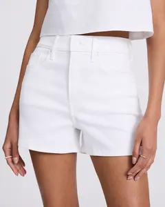 Express High Waisted White 3" Inseam Mom Jean Shorts