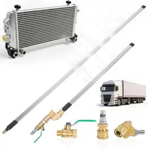 Radiator Cleaning Wand Set, " & 24" -Length Stainless Steel Wands with Quick-Connect Adapter & Nozzle Tips, 4500 PSI High  Washer Attachment for , , RV & Heavy Equipment