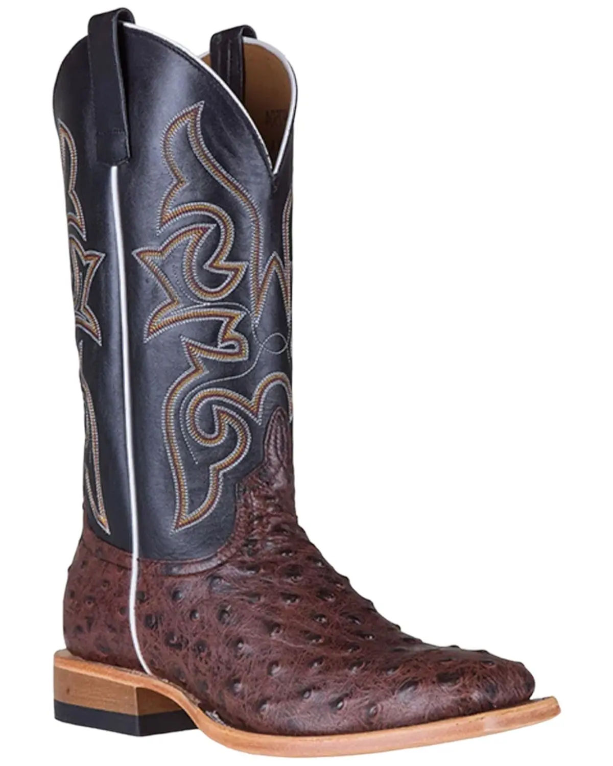 Horse Power Men's Men'S Ostrich Print Western Boot Broad Square Toe - Hp2504