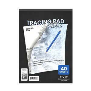 Tracing Paper Pad - 9 X 12 Inches, 72 Lb Paper, 40 Translucent White Sheets