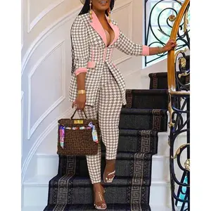 Houndstooth Set pink and white Houndstooth Set pink and white