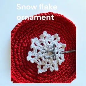 Handmade Christmas snowflake ornament