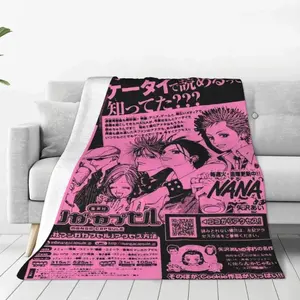 Nana Anime Throw Blanket Soft Plush Travel Blankets For Bedrooms,Living Rooms,Sofas,Offices.Classic Japanese Anime Blankets Father's Day Thanksgiving Valentine's Day holiday gifts for family and children