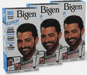 3 Pack Bigen EZ Color For Men M5 Medium Brown
