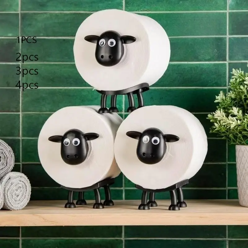 Sheep Cute Animal Paper Towel Holder, Humorous Standing Bathroom Tissue Rack, Fun Toilet Decoration, Mother's Day Christmas Gift, Bathroom Accessory, Bathroom Decoration Accessories
