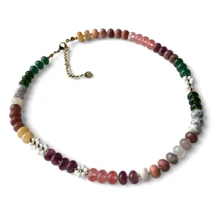 Candy Necklace Tendencia Stone Beaded Multicolor Fashion Jewelry for Women