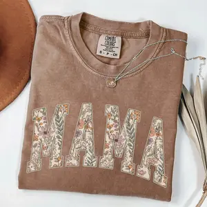 Comfort Colors Mama Shirt, Floral Mama TShirt, Mothers Day Gift, Girly Aesthetic Gift For Mom, Retro Mom Tee, Cute Mom  Mama Gifts