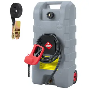 [FLASH SALE] Garvee Fuel Caddy 15 Gallon Portable Diesel Fuel Caddy with Pump, 10ft Hose, Manual Siphon 7.5 L/min, UV-Resistant for Garage and Workshop