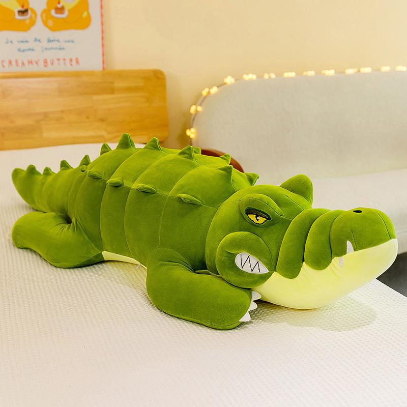 Realistic Long Crocodile Plush Toy, Soft PP Cotton Stuffed Animal for Cuddling & Decoration, Birthday Gift Halloween Home Decor