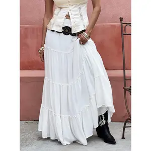 Miriah Maxi Skirt White Low Impact