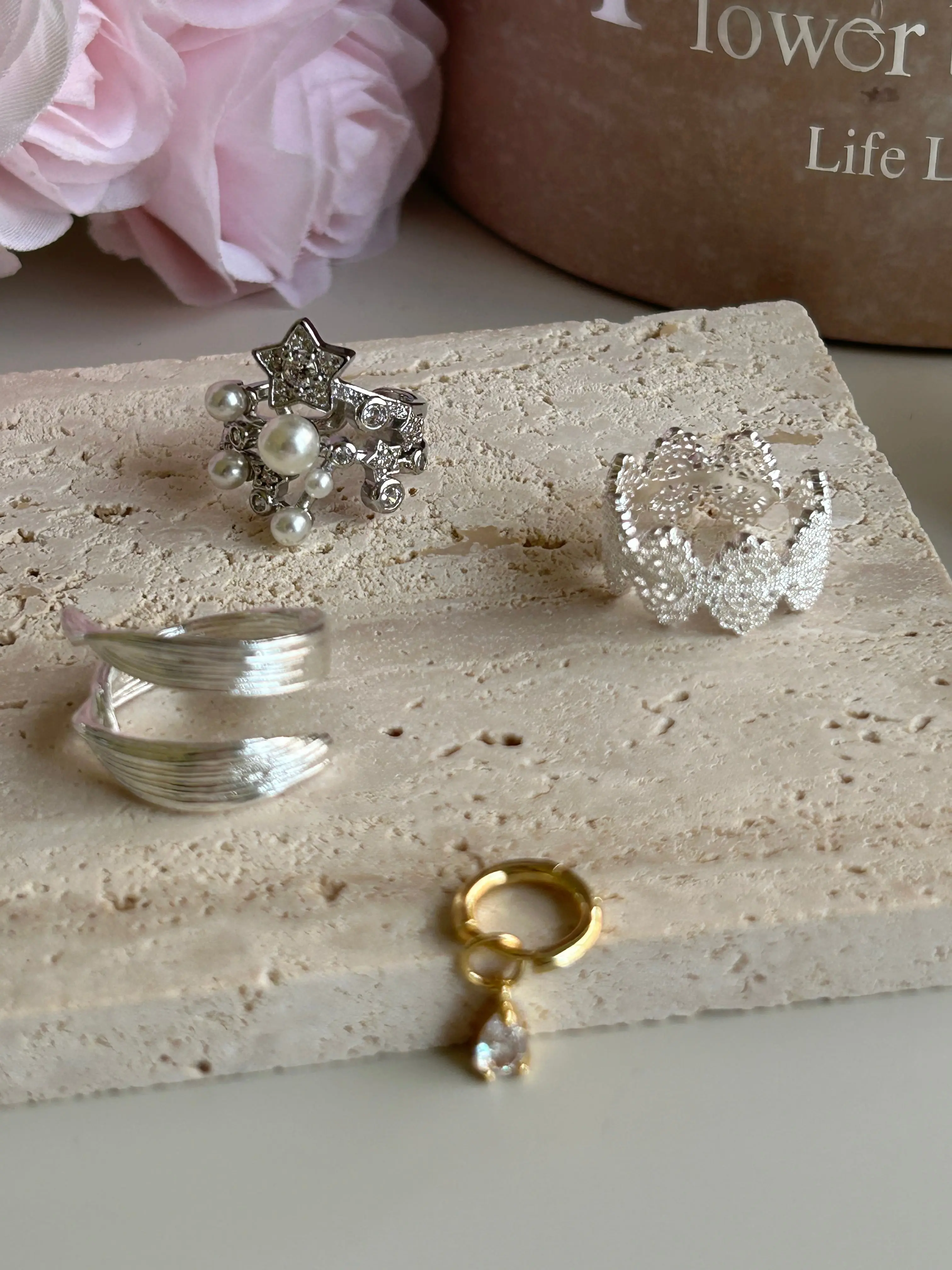Comet ✧ Pearl Open Ring