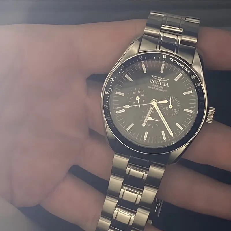 Invicta Silver Special Japan Movement Watch with Tachymeter Feature