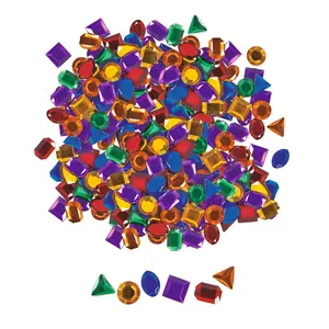 1/4" - 1/2" Bulk 500 Pc. Self-Adhesive Geometric Jewel Assortment