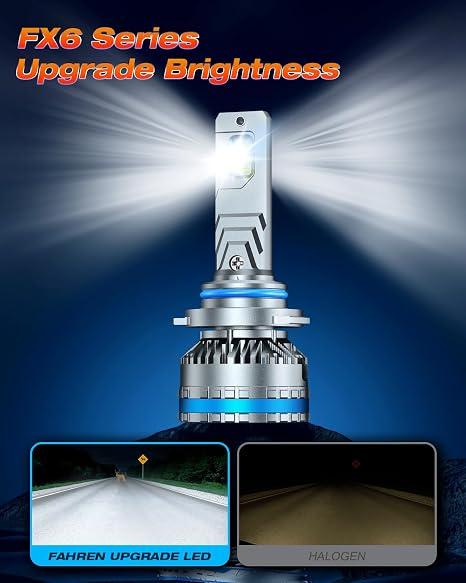 Fahren 9006/HB4 Automotive LED Headlight Bulbs, 150,000LM 120W 6500K Cool White Light, 1:1 Mini Fit Plug & Play, Dual Copper Pipe Cooling, CANbus Ready, IP68 Waterproof, 2 Pieces Fahren 9006/HB4 Automotive LED Headlight Bulbs, 150,000LM 120W 6500K Cool White Light, 1:1 Mini Fit Plug & Play, Dual Copper Pipe Cooling, CANbus Ready, IP68 Waterproof, 2 Pieces