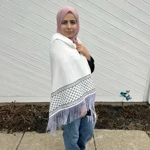 Keffieyeh pattern Tatreez shawl