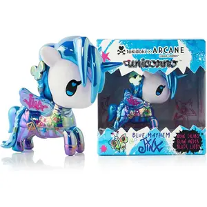 tokidoki - Unicorno Blue Mayhem Jinx - Rocking Electric Chrome - Metallic Details - Open Box Collectible Format - Mini Collectibles - Kids and Adults Gifts - 2.75 Inches Tall - for Ages 8 & Above