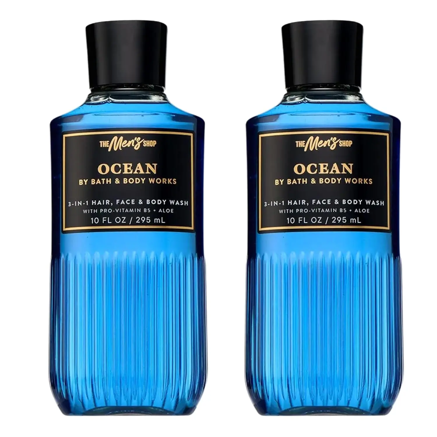 Bath & Body Works 3-in-1 Hair, Face & Body Wash for Men – Ocean Scent, Men's Shampoo & Cleanser with Pro-Vitamin B5 & Aloe, Coastal Air & Cypress Scent, 10 fl oz - 2 Pack