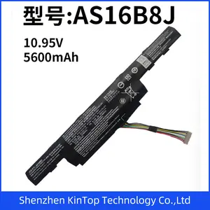 10.95V 5600mAh Black Laptop Battery for Acer As16b8j As16b5j E5-575g E5-575g-53vg E5-575g-75MD E5-575g-534 Replacement Battery Li-ion Battery Notebook Battery