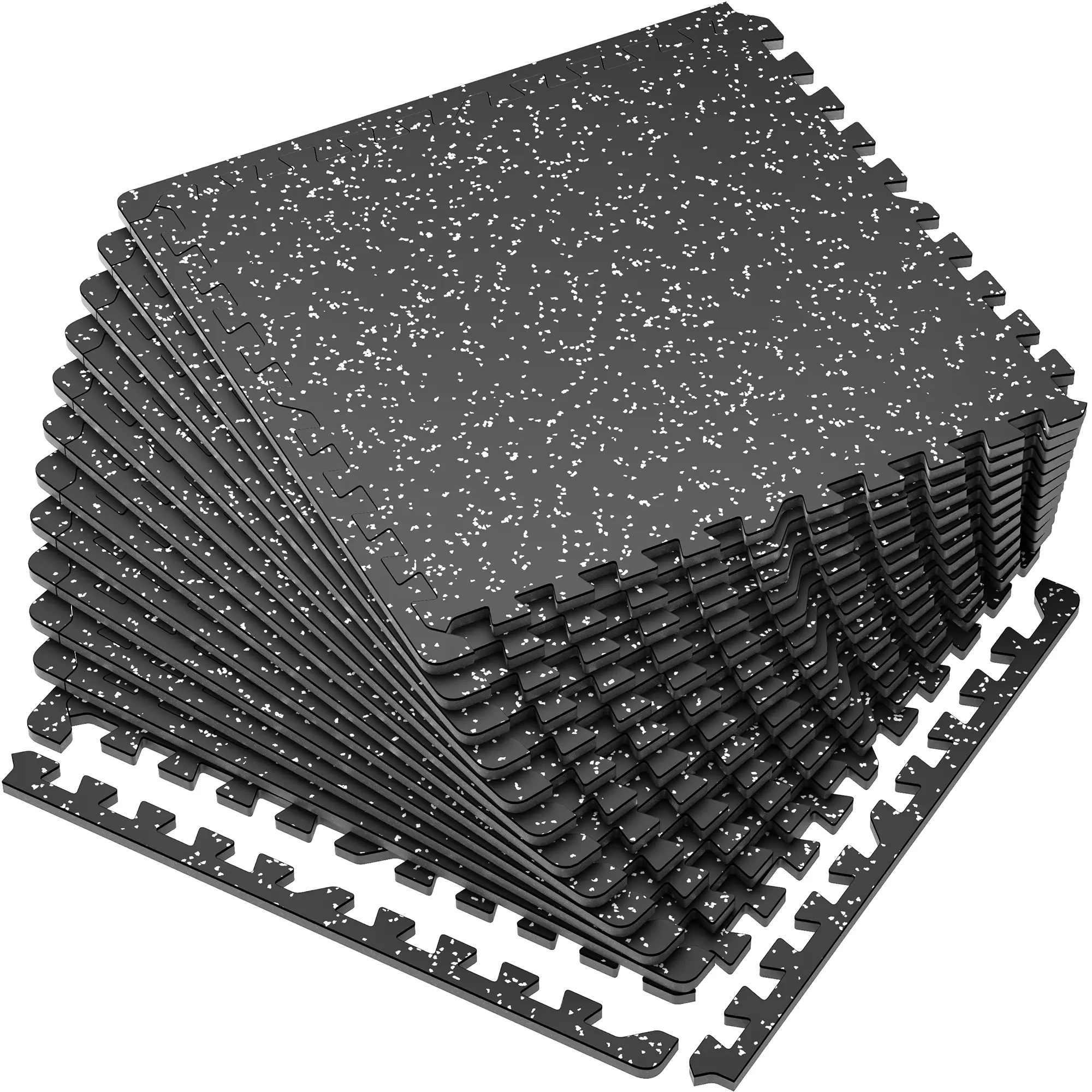 12 Tiles Black with white dots