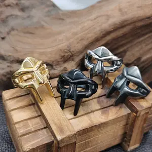 Punk Skull Ring with Metal Mask Creative Handcrafted Jewelry Gothic Style Accessories for Men Women Gift