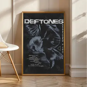 Deftones Diamond Eyes Inspired Poster, Vintage Retro Y2K Grunge Shoegaze Wall Art, Collector Gift
