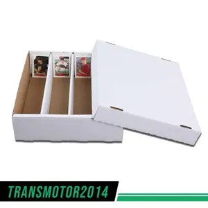 5000 COUNT CORRUGATED CARDBOARD TRADING CARD BASEBALL COIN SLAB STORAGE BOX 4ROW Upgraded Version Organizer Holder