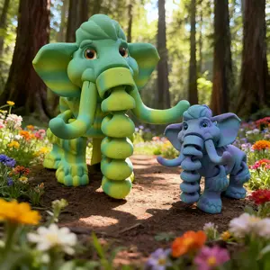 1pc 3D Printed Elephant Statue, Cute Elephant Figurine, Home Decor, Interior Decoration Accessories, Multi-Functional Collectible, Living Room Bedroom Office Decoration